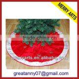 China Hot New Red Plush X'mas Tree Skirt Cheap Christmas Tree Skirts thumbnail-1
