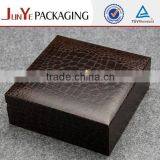 Artificial Leather Designed Elegant Brown Wholesale Wooden Led Jewelry Box Quality Choice thumbnail-1