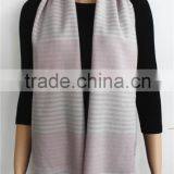 Soft Color Stripe Wool Scarf With Fringe thumbnail-2