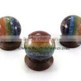 7 Chakra Bonded Ball / Sphere thumbnail-1