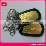 High Quality Custom 18k Gold Plating Dog Tag