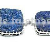 Lapis Lazuli Druzy Cushion 925 Sterling Silver Bracelet, Designer Druzy Bracelet, 925 Sterling Silver Designer Jewelry thumbnail-1