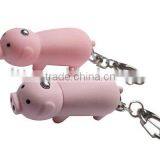 Flashing Pig LED Light Keychain