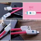 TPE Material Micro USB 2.0 Cable, Durable LED Data Cable for Samsung/Iphone/Android