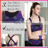 High Quality no Rim Women Seamless Sport Gym Bra Top thumbnail-3