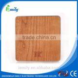 Dual Channels Wooden Qi Universal Wireless Charger Charging Pad for Mobile Phone thumbnail-3