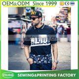 Custom Made New Fashion Fat Men's Big Size Stitching Printed Polo Shirt thumbnail-2