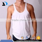 Daijun OEM white cotton blank gym mens stringer singlet wholesale
