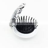 Plastic Round Travel Cute Hair Brush and Mirror Set for Children thumbnail-1
