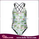 2015 Popular Designer Printing Women Swimwear Sexy Siamese Bikini Wholesale Swim Wear thumbnail-1