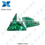 Green Triangle Natural Glowing Stone for Jewelry Making thumbnail-1