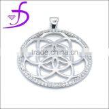 Cheap 925 Silver Big Flower Design Pendant for Women thumbnail-1