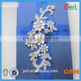 New Design Flower Crystal Rhinestone Lace Appliues for Shinning thumbnail-6
