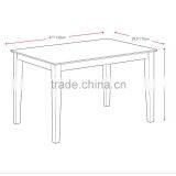 Dark Cocoa Stained Rubberwood Wooden Dining Table Designs thumbnail-2