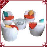 S&D Factory Directaly Home & Garden Withe Rattan Weave Coffee Table Set thumbnail-1