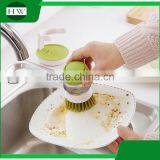 Mini Plastic Hand Bathroom Bowl Pot Dish Clean Cleaning Brush With Cleaner thumbnail-1