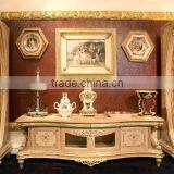 Luxury Retro Elegant Pink Velvet Living Room Sofa Set/ Classic Hand Wood Carved Fabric Sofa/ European Living Room Furniture thumbnail-4