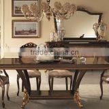 European Classic Long Rectangle Dining Table Set With Arm Chair And Side Chair/Italian Home Dining Room Furniture(MOQ=1 SET) thumbnail-1