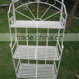 Antique White Elegant Garden Plant Stand Display Shelf thumbnail-1