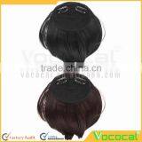 Women Girls Bob Wig Clip in Human Hair Extensions Straight Flat Bangs Fringe thumbnail-2