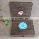 Square Vintage Lightweight Decorative Wooden Remote Storage Box thumbnail-3