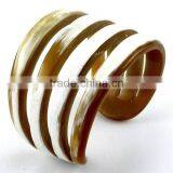High Quality Best Selling Buffalo Horn Yellow Black Modern Bracelet From Vietnam thumbnail-1