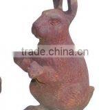 Cast Iron Vivid Metal Rabbit Statue thumbnail-5