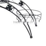 Elegant Arch Metal Potted Plant Garden Patio Display Rack With 3 Holders Flower Pots Holders Display Stand thumbnail-4