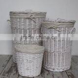 Hand-Woven Willow Wicker Customized Dirty Laundry Basket thumbnail-1