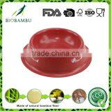 Good Appearance Decal Design OEM Available Bamboo Fiber Cat Bowls