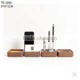 Set of 4 Modern Nordic Desk Organizer Office Accessories Wood Mobile Phone Stand thumbnail-2
