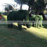 Fiberglass Elephant Sculpture With Artificial Grass thumbnail-3