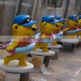 Fiberglass Cartoon Bear Statue thumbnail-1
