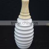 Ceramic Screw Thread Shape on Glazed With Water Transfer Printing Flower Vase thumbnail-1