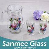 Paunchy Heat Transfer Printed Glass Water Jug Set thumbnail-1