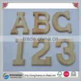 6" High X 1/2" Thick Natural Pine Wood Letter Number Unpainted Sign Decor Wall, thumbnail-1