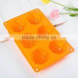 6 Rose Silicone Cake Baking Mold Cake Pan Chocolate DIY Mold thumbnail-2