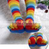 High Quality Long Section Colorful Strip Five Fingers Socks Long Stocking Toes Socks thumbnail-5