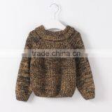 High Quality Raglan Sleeve Woolly Loose Sweater for Girl thumbnail-2