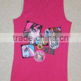 Girls Tank Top. Monster High2015 Fashion High Quality Printed Girls Cotton Tank Top thumbnail-1
