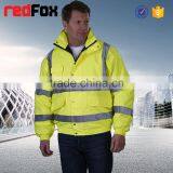 Custom High Visibility Navy Winter Coat Jacket thumbnail-2