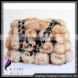 CX-H-13A Genuine Rex Rabbit Fur Designer Fashion Women Hand Bag thumbnail-1