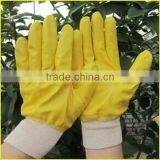 Safety Cotton Interlock Yellow Nitrile Coated Safety Glove thumbnail-1