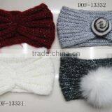 Fashion New Women Stylish Bow Hot Knitted Acrylic Designer Winter Headband thumbnail-4