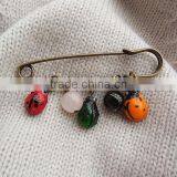 Custom Enamel Ladybug Animal Charm Saferty Pins Birthstone Bead Charms Handmade Brooch Pins Unique Garment Accessories thumbnail-1