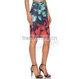 MGOO High Fashion Branded Knee Length Skirts For Women Office Suit Skirts Floral Color Changing Skirts 15145A244 thumbnail-5