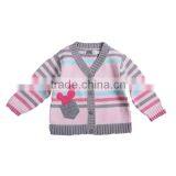 Baby Boys V Neck Sweater Stripe Knitted Children Cardigan thumbnail-3