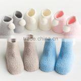 Zm53069a High Quality Keep Warm Socks 0 - 3 Years Socks With Fur Ball thumbnail-3