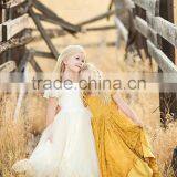 Little Girls Maggie Tiered Lace Gown Dress Flower Girls White Maxi Wedding Dress thumbnail-1