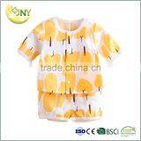 Simple Style Wholeasle Yellow Pattern Baby Clothing Suit Baby Onesie Custom Clothes Set thumbnail-1